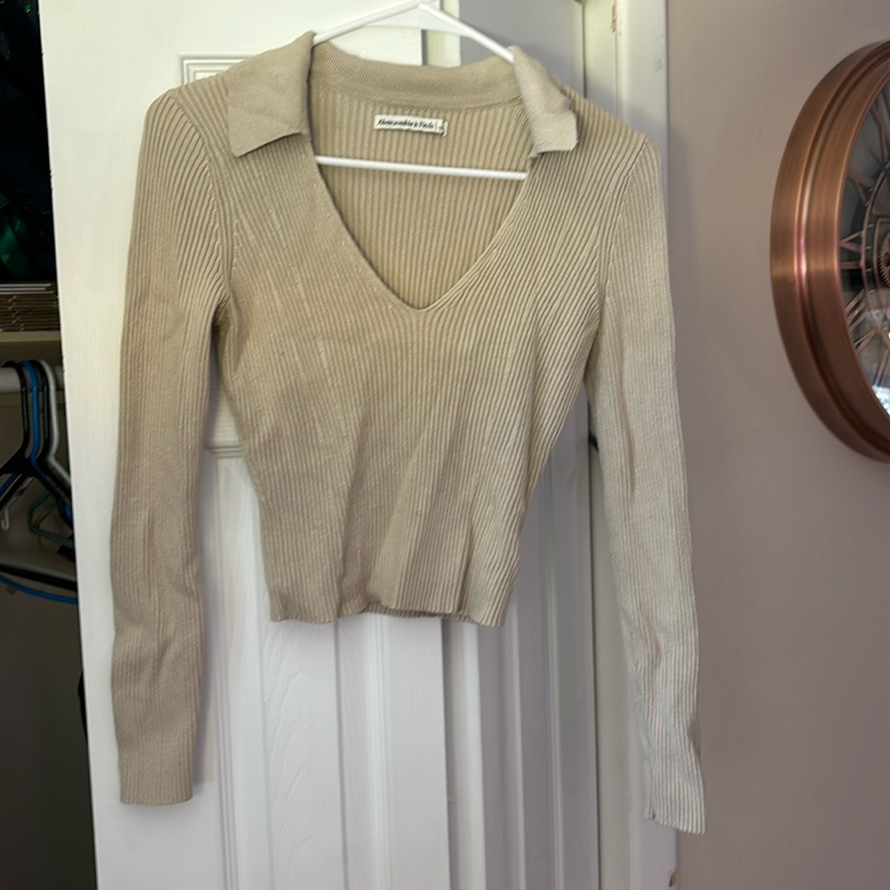 Crop ribbed sweater
